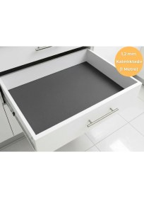 Resim Almital Mobilya Aksesuarlari Almital 48 cm x 1 Metre Antrasit Kumaş Desenli, Çekmece İçi Kaydırmaz Halı, Dolap içi raf örtüsü 