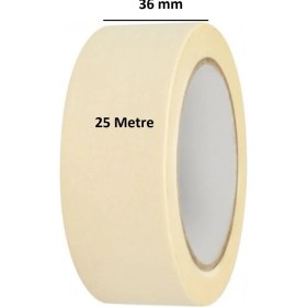 Resim Tify 6 Adet Maskeleme Bandı Boya Bandı 36mm X 25m Kağıt Bant 