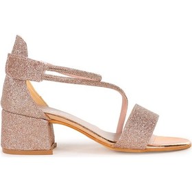 Resim Kiko Kids Pisar Günlük Kız Çocuk 4 Cm Topuklu Sandalet Abiye Ayakkabı Bakır Bakır 