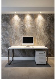 Resim İthal 16m2 Duvar Kağıdı 3boyutlu Yenii Mermer Desen Simli Silinebilir Koyu Gri - Kahve 