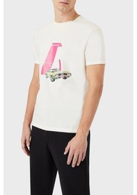 Resim Emporio Armani Erkek T Shirt 3L1T8P 1Jw5Z F119-Beyaz 