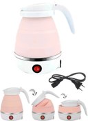 Resim Genel Markalar Katlanabilir Kamp Piknik Su Isıtıcı Taşınabilir Mini Kettle Silikonlu Elektrikli Su Isıtıcısı 