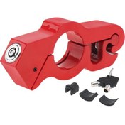 Resim Kırmızı 1 Adet Ağır Hizmet Tipi Ayarlanabilir Hırsızlık Önleyici Gidon Kilidi Motosikletler İçin Mopedler Spor Bisikletler Scooter Ve Atv'ler 2 Tuşlu 