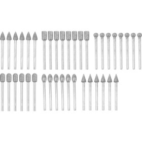 Resim Decisive 40 Parça Elmas Çapak Uçları Taş Oyma Seti, Döner Alet ile Uyumlu, 1/8 Inç Şaftlı, Parlatma Gravür Taşı ile Uyumlu (Yurt Dışından) 