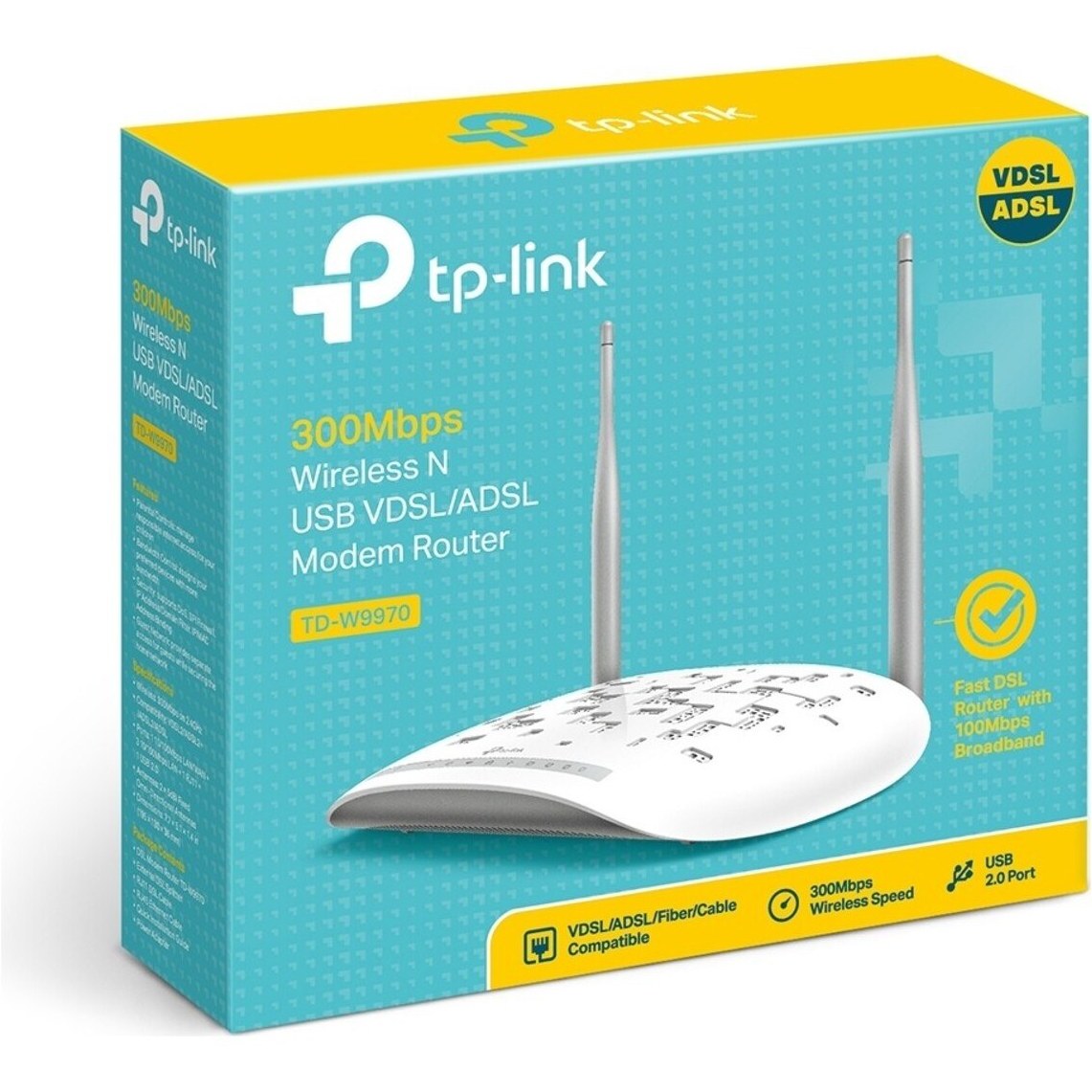 Midcom Box Midcom Tp-Link Td-w9970 300 Mbps Kablosuz Vdsl2/adsl2 Wı-fı Modem ...