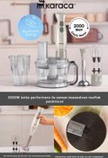 Resim Karaca Pro Çok Amaçlı Mutfak Robotu 6 In 1 Güçlü Motor 2000 W Blender Seti 