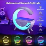 Resim Everest Telekspertiz Kablosuz Telefon Şarj Bluetooth Hoparlör Istasyonu Ses Rgb Atmosfer Gece Işık BT-2301 