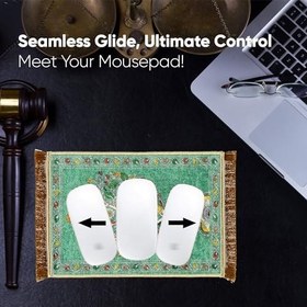 Resim Yeşil Dekoratif Küçük Halı Mousepad 
