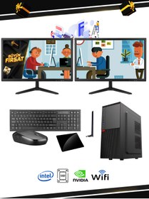 Resim RAMTECH BİLGİSAYAR Of590-101 Ekstra I5-9400 16ram 512ssd 1tb-hdd R5230-2gb 21,5 Inç Dual Monitör Office Pc 