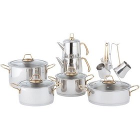 Resim Pierre Cardin 16 Parça Jupıter Gold Tencere Seti Diğer 