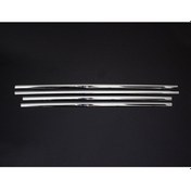 Resim Volkswagen Polo Uyumlu 1994-2001 Krom Cam Çıtası 4 Parça Paslanmaz Çelik 