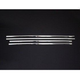 Resim Volkswagen Polo Uyumlu 1994-2001 Krom Cam Çıtası 4 Parça Paslanmaz Çelik 