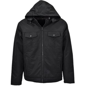 Resim Erkek Spor Kapüşonlu Mont Bgl-st03938 Siyah 