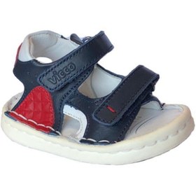 Resim Vicco 907.19y.063 İlk Adım Erkek Çocuk Deri Sandalet Lacivert 19-21 