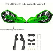 Resim Hightower Ktm Yamaha Honda Exc Crf İçin Yeşil Siyah Motosiklet El Koruyucu 360 Dönebilir Kaymaz 