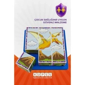 Resim Hype Store Dinozorlar 3D Puzzle Seri 1 - (9 Küp 6 Dinazor Yapboz) 