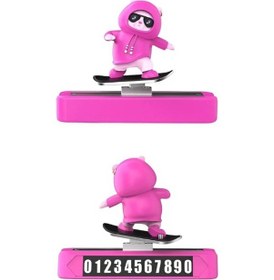 Resim Hareketli Kayan Kaykay Numaratör Pembe -beyaz 