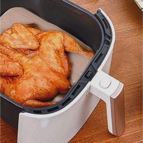 Resim MCM Group 100 Lü Deliksiz Düz Kare Air Fryer Pişirme Kağıdı Tek Kullanımlık Hava -Yağ Geçirmez Yapışmaz Kağıt 