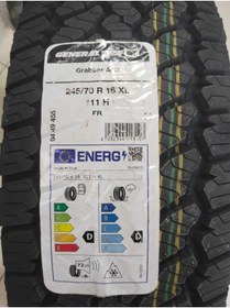Resim GENERAL 245/70R16 XL 111H FR GRABBER AT3 GENERAL 4X4 SUV LASTİĞİ 2024 ÜRETİM 