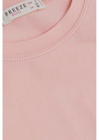 Resim Breeze Kız Çocuk Uzun Kollu Tişört Sevimli Tavşancık Baskılı Omuzu Fırfırlı 1-4 Yaş, Pembe-pembe Pembe 