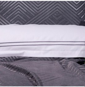 Resim Schafer Paisley Şönil Çift Kişilik Yatak Örtüsü Seti 7 Parça-antrasit Antrasit 