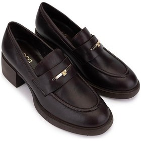 Resim Tamer Tanca Kadın Hakiki Deri Kahverengi Loafer Ayakkabı 294 11412 Bn Ayk Sk25-26 Kahve Kahve 