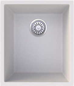Resim Gradde Beyaz Tek Göz 44 x 38 CM T.Altı.Üstü.Sıfır Granıt Eviye Gr38 
