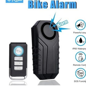 Resim Xuweiwei Siyah 113db Bisiklet Anti Hirsiz Alarmi Uzaktan Kumandali Ip65 Su Gecirmez 6 Ay Pil Omru 