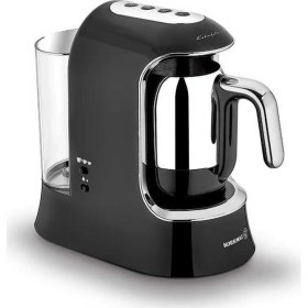 Resim Korkmaz Kahvekolik Aqua SiyahKrom Otomatik Kahve Makinesi 
