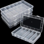 Resim 4 adet Yüksek Refraktif İndeks Şeffaf Plastik Balıkçılık Alet Kutusu Seti - Dayanıklı Çok Katmanlı Tasarım, Yemler, El Sanatları ve Küçük Eşyalar için Su Geçirmez Depolama, Güvenli Kilitlerle Şeffaf Düzenleyici, Balıkçılık Ekipmanları Depolama | Şeffaf Tasarım | Güvenli Kilit Kutuları, Balıkçılık Alet Kutuları 
