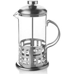 Resim Pazariz Home Cam Üzeri Metal Kaplama French Press Filtre Kahve Bitki Çayı Demliği 350 Ml. 