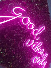 Resim Good Vibes Only Neon Tabela(80x50cm) 