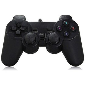 Resim Maiyame Pc İçin Usb Kablolu Oyun Kolu, Çift Titreşim Fonksiyonu, Siyah Renk, Winxp/wın7/wın8 Uyumlu, Abs Malzeme, Oyun Platformu Desteği 