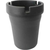 Resim Siyah Dumansız Kova Bardaklık Monteli Yuvarlak Küllük 