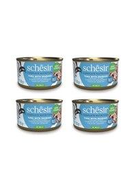 Resim Schesir Ton Ve Levrek Tam Ve Dengeli Jöleli Kedi Konservesi 85 Gr. X 4 Adet 