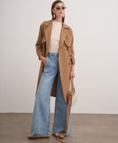 Resim Basic Trençkot - Lacivert / XL 