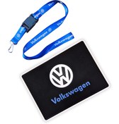 Resim TUSBA MARKET Volkswagen Logolu Anahtarlıklı Mavi Oto Ayna Askı Ipi | Volkswagen Araç Torpido Üstü Kaydırmaz Ped 