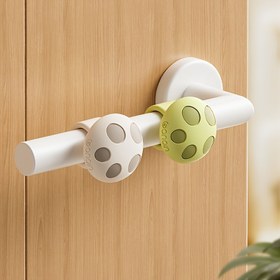 Resim 1 adet Silikon Kapı Bump Tutacağı Anti-Çarpışma Halkası Ses Yalıtımlı Duvar Çarpışması Kauçuk Delme Olmadan Mantar Şekilli Kapı Durdurucu 