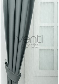 Resim Blackout Karartma Güneşlik Düz Pilesiz Gri Kahve 