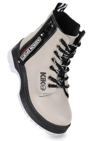 Resim Kiko Kids Fashion Cilt Fermuarlı Termo Taban Kız Çocuk Bot Bej 