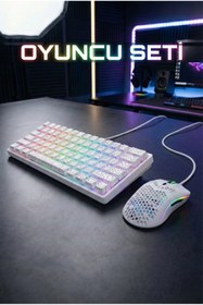 Resim Leaven K620 Desenli Red switch Mekanik Oyun Klavyesi Hxsj J900 Kablolu Oyuncu Mouse Seti 