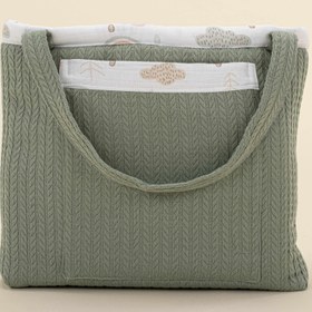Resim Bebek Bakım Çantası - Koyu Yeşil Örgü - Yeşil Gökkuşağı 
