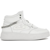 Resim Derimod Alberto Guardiani Kadın Beyaz Deri Kalın Tabanlı Bilekli Sneaker G03g100010 