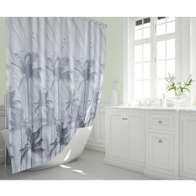 Resim Zethome Tropik Banyo Duş Perdesi 5104 Tek Kanat 1X180X200 Gri 
