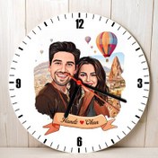 Resim Peri Bacaları ve Aşkımız Karikatürlü Duvar Saati 