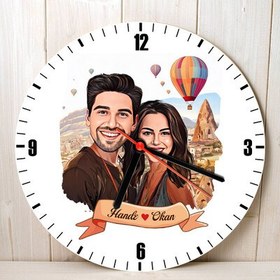Resim Peri Bacaları ve Aşkımız Karikatürlü Duvar Saati 