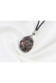 Resim biuti Siyah Parlak Taşlı Kahverengi Doğal Taşlı Araba Dikiz Ayna Süsü, Yeni Araba Hediyesi 