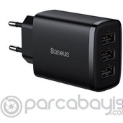 Resim Baseus Kompakt 3 USB Portlu 17W Hızlı Şarj Başlığı Adaptörü 