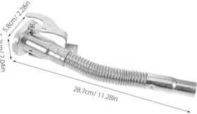 Resim Amosfun Paslanmaz Çelik Bidonu Musluğu Yağ Varili Metal Pompa Ucu Araba Bakımı ve Garaj İçin Dayanıklı Yakıt Dökmeye Uygun Nozul 