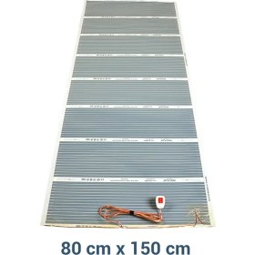 Resim Heat Plus 80*150cm Termostatlı Elektrikli Yerden Isıtma Karbon Film 2000 W Halı Altı Isıtma 